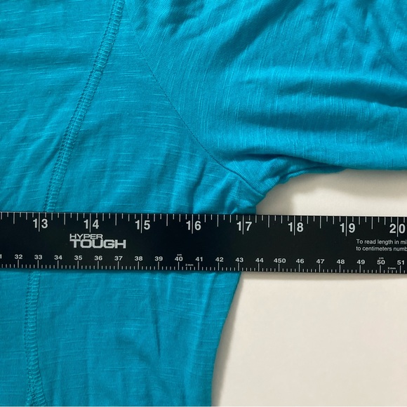 Soft Surroundings Perfect A Line Top Swing Tunic Aruba Blue Sz S High Low Hem - Picture 3 of 4